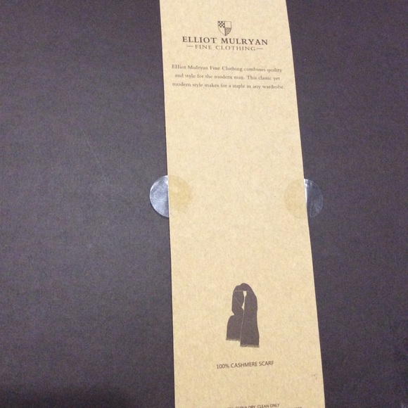 New ELLIOT MULRYAN Gray 100% Cashmere SCARF Long Rectangle - Picture 4 of 12